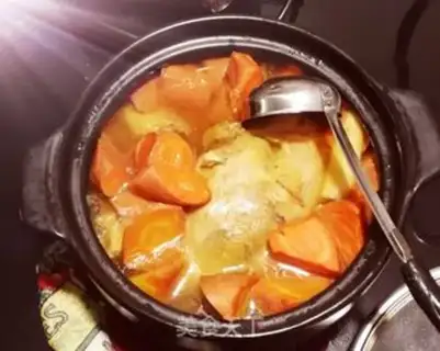 Make Piggy belly carrot chicken soup step 3