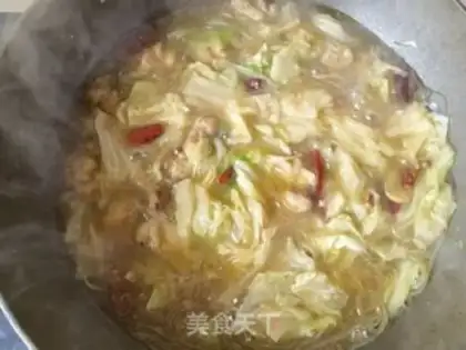 Make The cabbage powdered with the souffle step 9