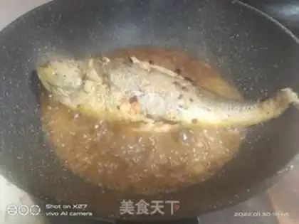 Make Red-burned yellow fish step 4