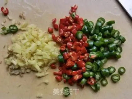 Make Cream peppers, ginger rice and lily step 2