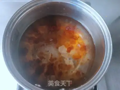 Make Mango peach cream tea step 2