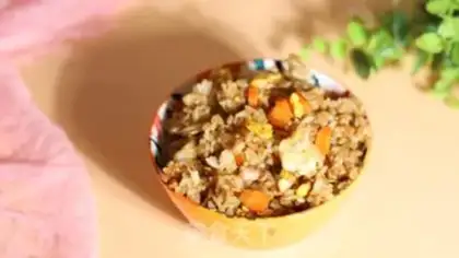 Make Carrot egg fried rice step 8