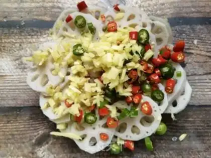 Make Cream peppers, ginger rice and lily step 5