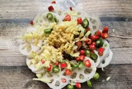 Make Cream peppers, ginger rice and lily step 6