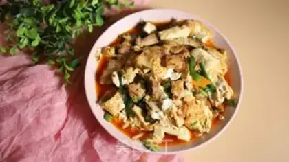 Make Five flowers and tofu step 6