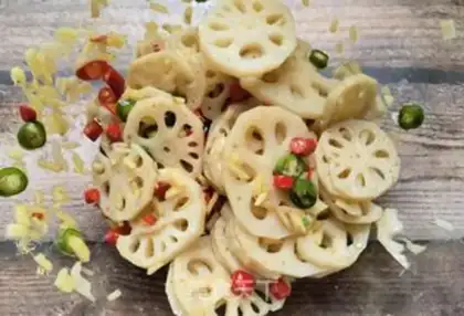 Make Cream peppers, ginger rice and lily step 7