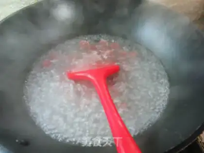 Make Corn grains of red bean fried sausage step 4