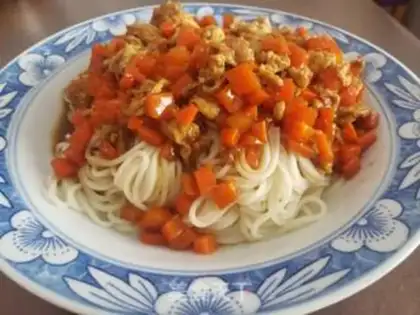 Make Carrot egg noodles step 2