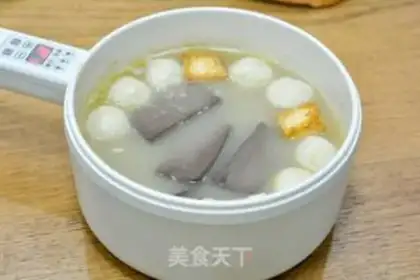 Make Fishball green soup step 2