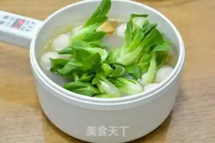 Make Fishball green soup step 3