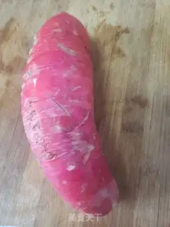 Make Red radish fried eggs step 0