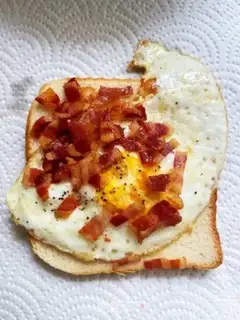 Make Quick bacon egg sandwich step 3