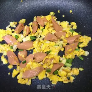 Make Egg ham and rice step 4