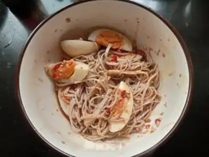Make Golden mushrooms and eggs step 6