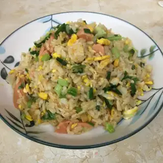 Make Egg ham and rice step 7