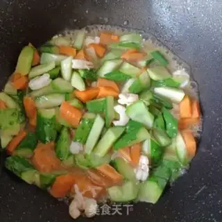 Make cucumber shrimp step 6