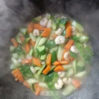 Make cucumber shrimp step 7