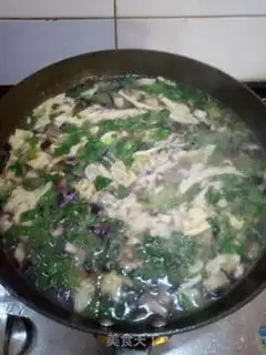 Make Soup of mushroom beef eggs step 8