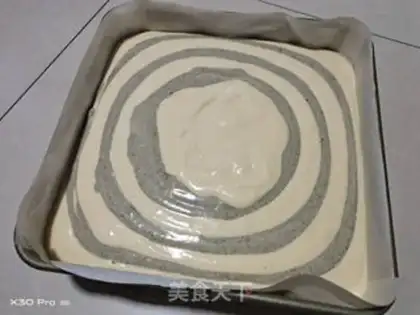Make Coconut zebra zebra cake step 8