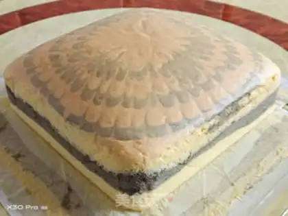 Make Coconut zebra zebra cake step 13