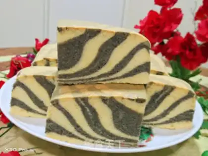 Make Coconut zebra zebra cake step 16