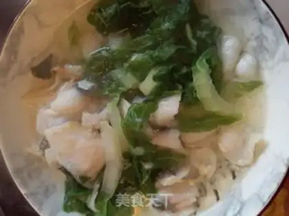 Make Cook fish chips with green vegetables step 5