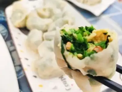 Make Spinach egg dumplings step 15