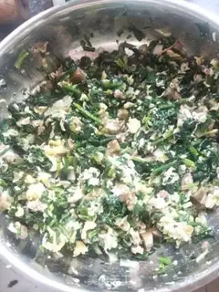 Make Spinach dumplings step 5