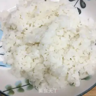 Make Egg ham and rice step 1
