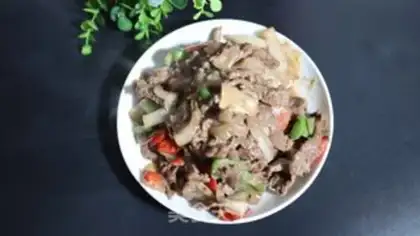 Make Cream pepper beef onions step 5