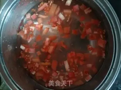 Make Tomato egg soup step 1