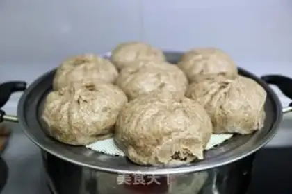 Make Black whole wheat pork veal bun step 12