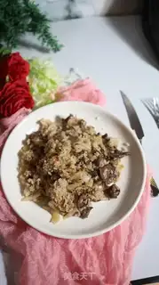 Make Onion beef fried rice step 7