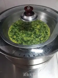 Make Spinach steamed eggs step 8