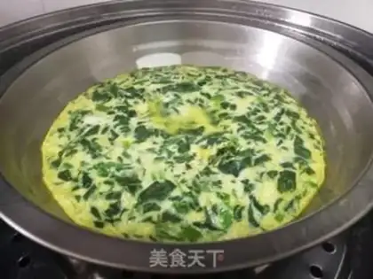 Make Spinach steamed eggs step 9