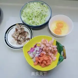Make Pighead shrimp fried rice step 0
