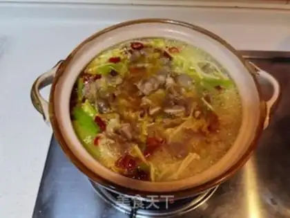 Make Sour soup, fat cow step 13