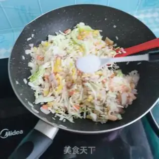 Make Pighead shrimp fried rice step 7