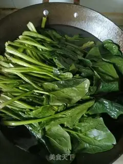 Make Black sesame spinach step 1
