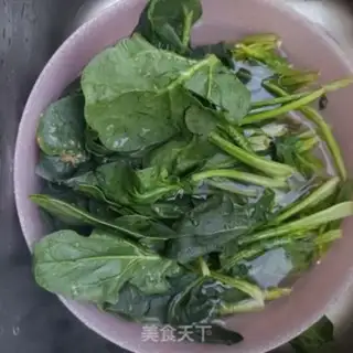 Make Pigeon spinach step 1