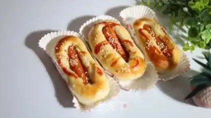 Make Ham sausage bread step 12