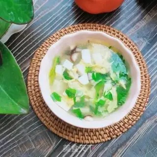 Make Celery-leaf mushroom tofu soup step 12