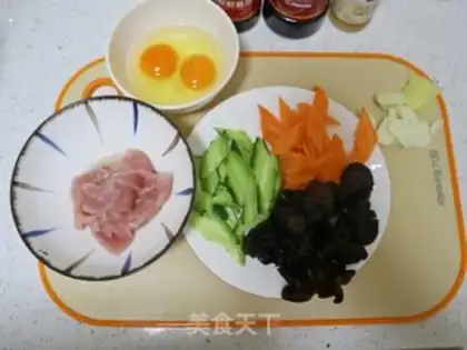 Make Mushu meat step 1