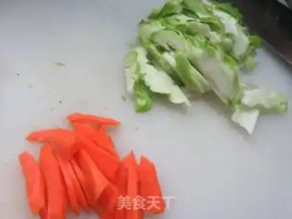 Make Carrot, tofu-skin spree step 1