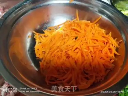 Make Carrot peas, meat dumplings step 0