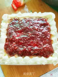 Make Strawberry box cake step 16
