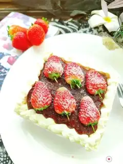 Make Strawberry box cake step 18