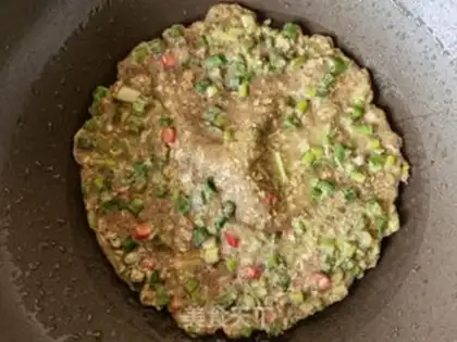 Make oatmeal onions, black egg pancakes step 9