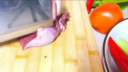 Make Fried ostrich meat step 1
