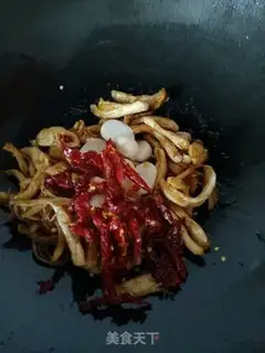 Make Spicy chicken silk step 11